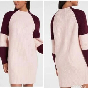 NWT Express Black Cowl Neck Sweater Dress Size M, Long Sleeve Knit